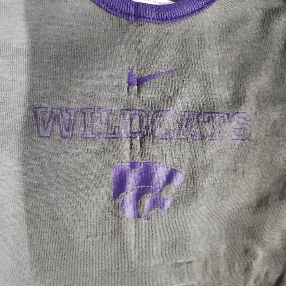 Nike Kansas State Wildcats 3 Piece Infant Bodysuit Pants Set 24M Gray Purple 148